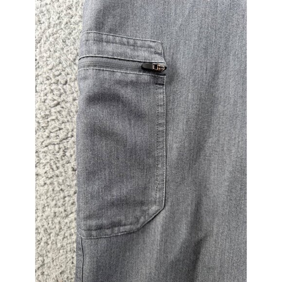 FIGS Scrub Pants Gray Teal Drawstring & Cargo Pockets Size Small - Picture 4 of 11